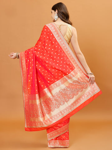 Zari Border Banarasi Woven Saree