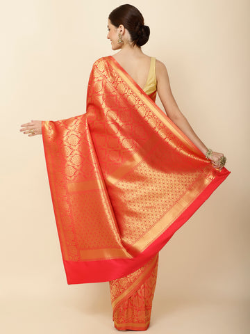 Brocade Zari Jaal Woven Handloom Saree