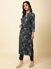 Printed Cotton Kurta Set