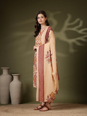Printed Cotton Blend Kurta With Pant & Dupatta