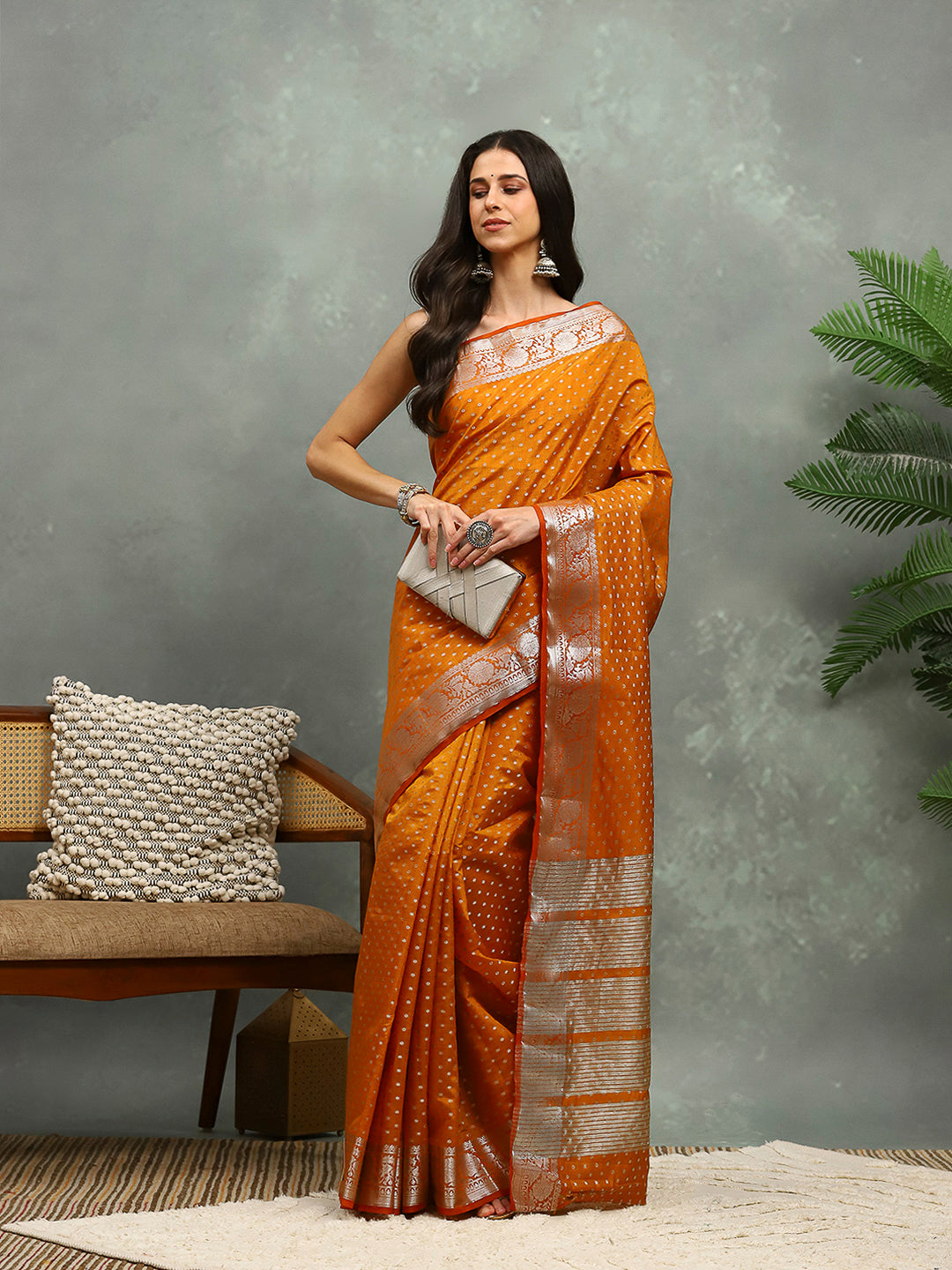 Zaari Border Art Silk Saree