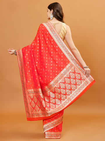 Zari Border Banarasi Woven Saree