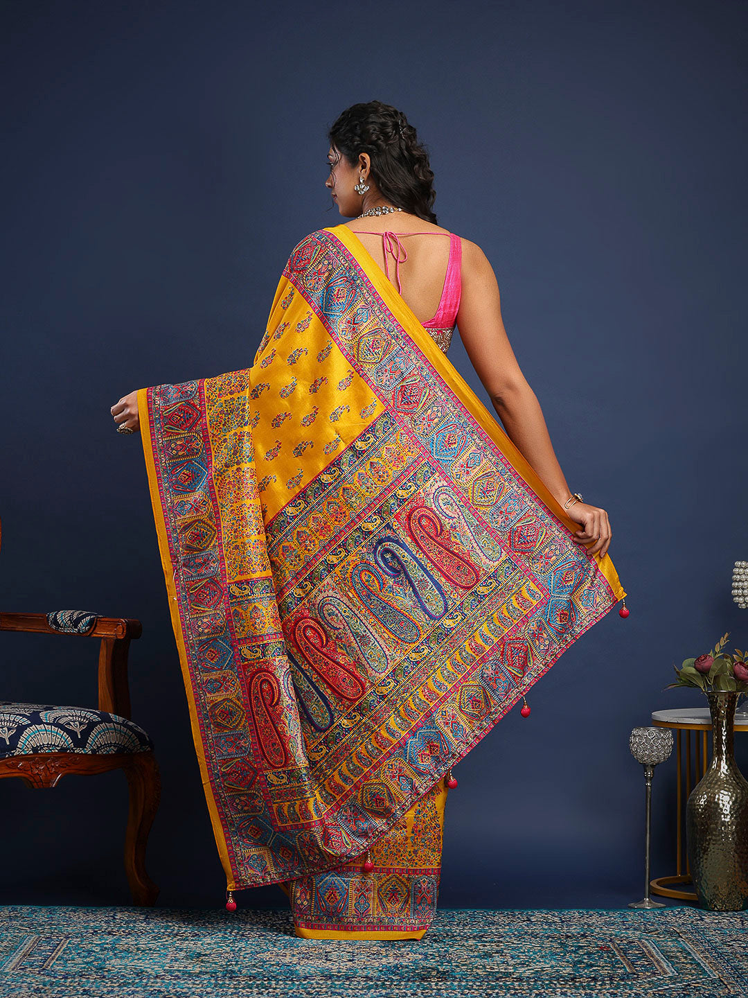 Digital Printed Art Silk Saree