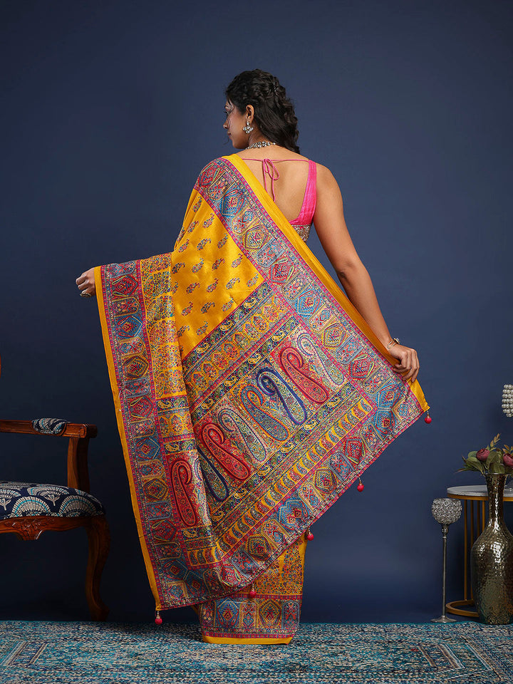 Digital Printed Art Silk Saree
