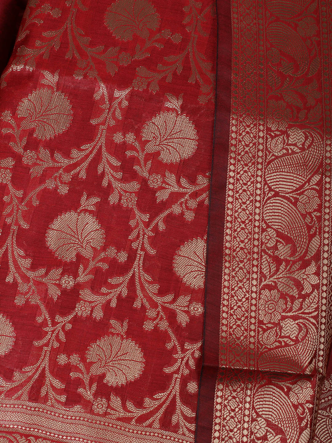 Woven Design Chanderi Unstitched Suit With Pant &amp; Dupatta
