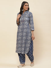 Printed Cotton Kurta Set