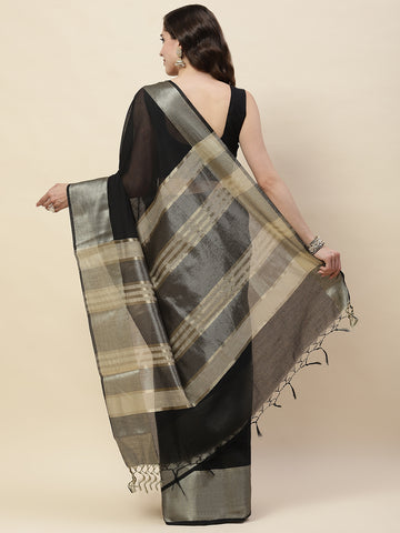 Zari Border Cotton Woven Saree