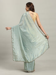 Stone Embroidery Tissue Saree