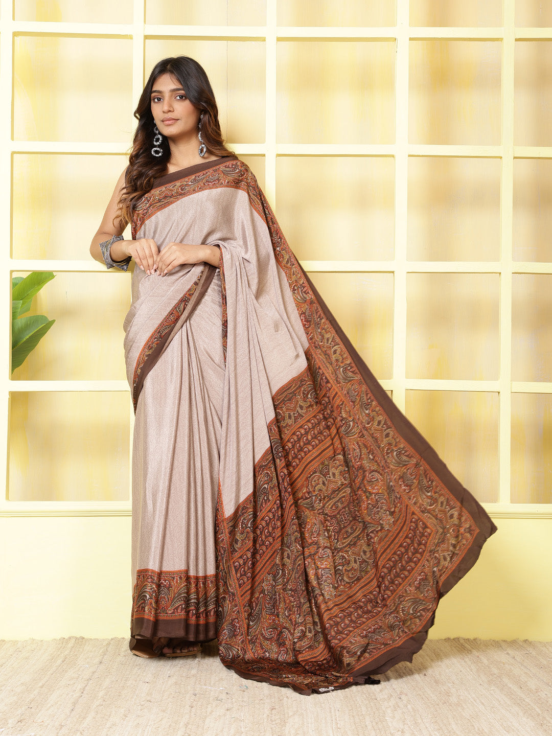 Digital Printed Crepe Saree