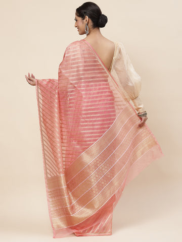 Zari Jaal Woven Organza Saree