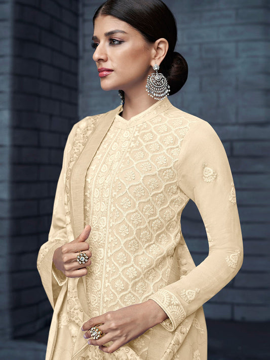 Zari Embroidery work Semi Stitched Suit