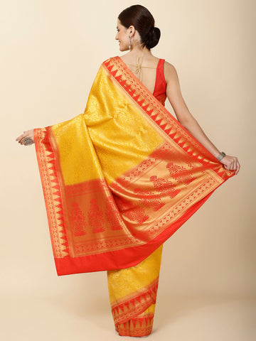 Brocade Zari Jaal Woven Handloom Saree