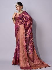 Zari Jaal Woven Art Silk Saree