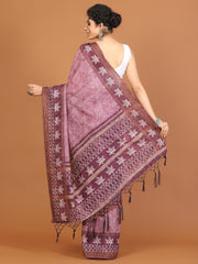 Digital Printed Tussar Woven Saree