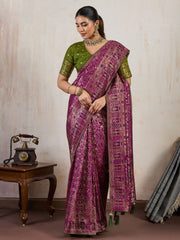 Woven Design Makhmal Silk Saree