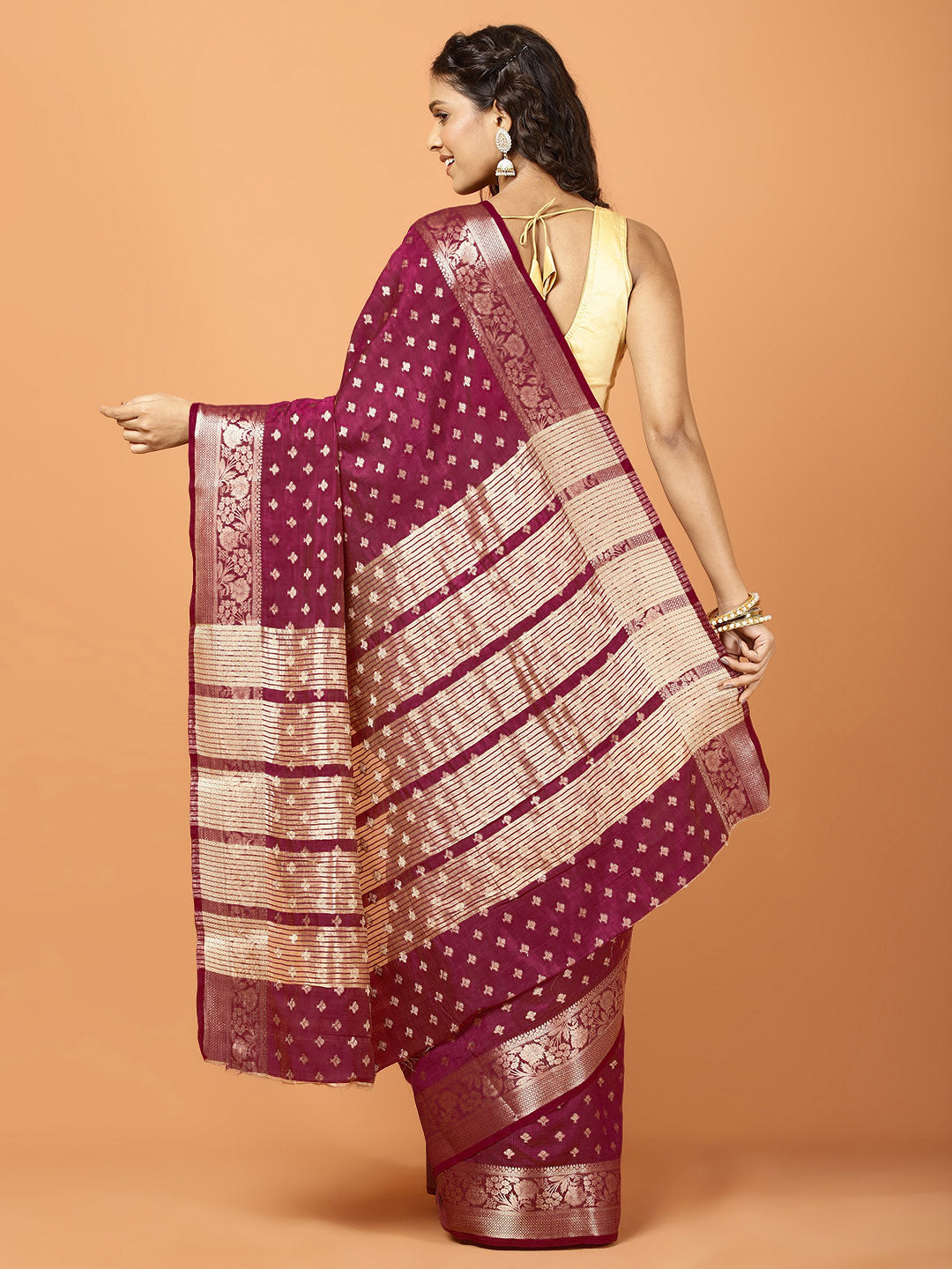Zari Border Art Silk Woven Saree