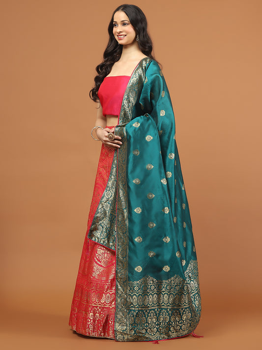 Banarasi Unstitched Choli With Lehenga & Dupatta