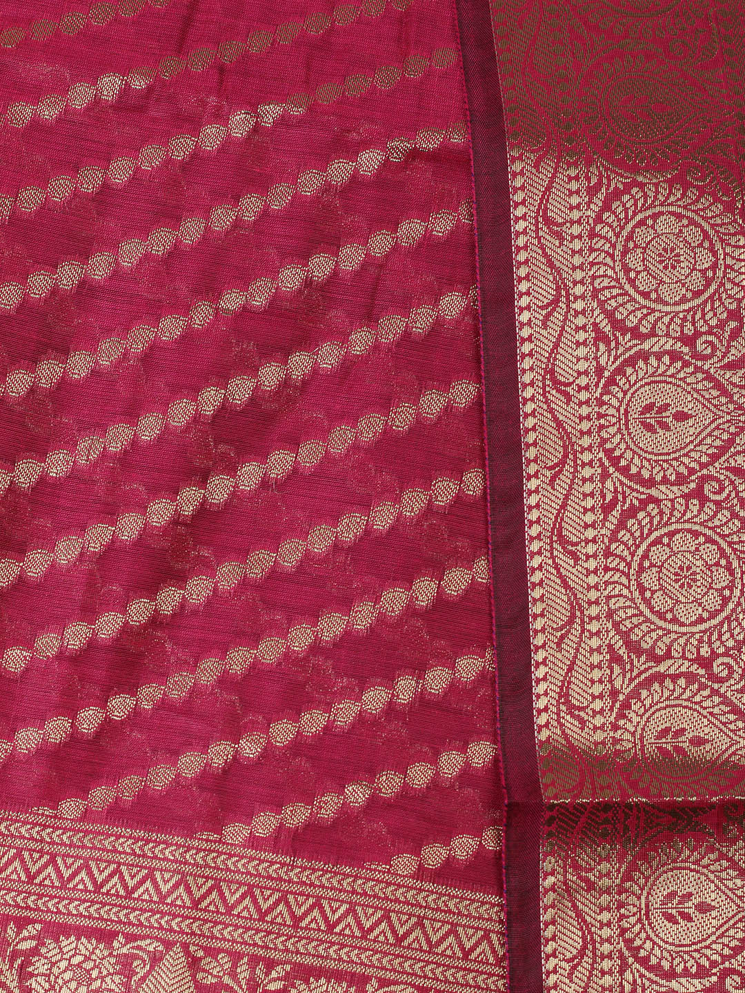 Woven Design Chanderi Unstitched Suit With Pant &amp; Dupatta