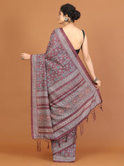 Digital Printed Tussar Woven Saree