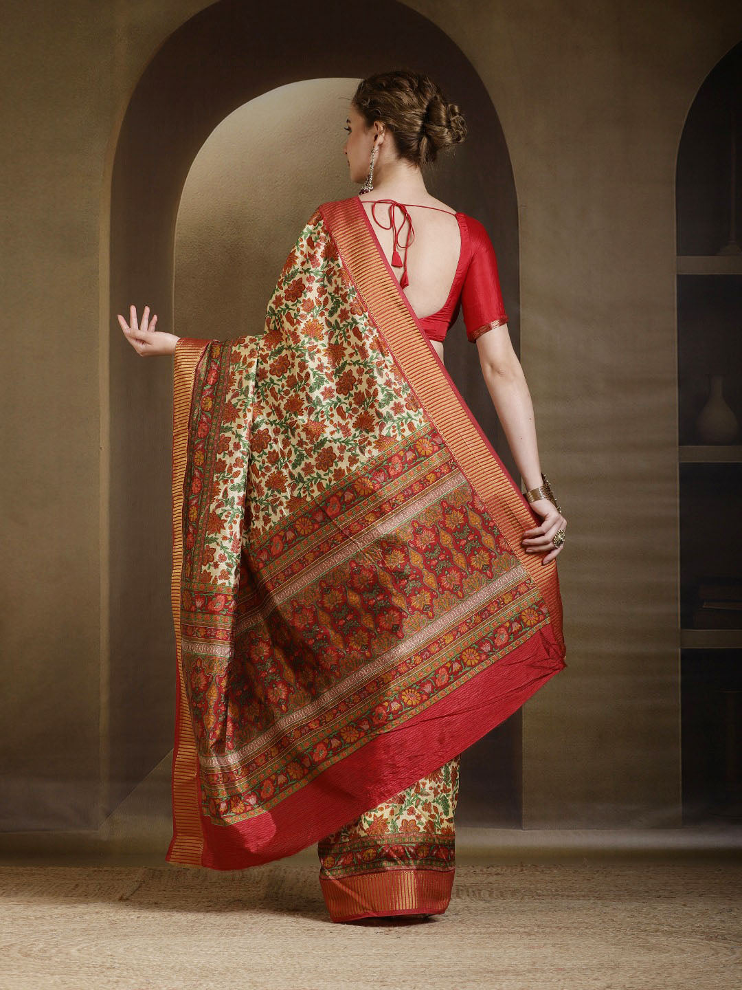 Digital Printed Art Silk Saree