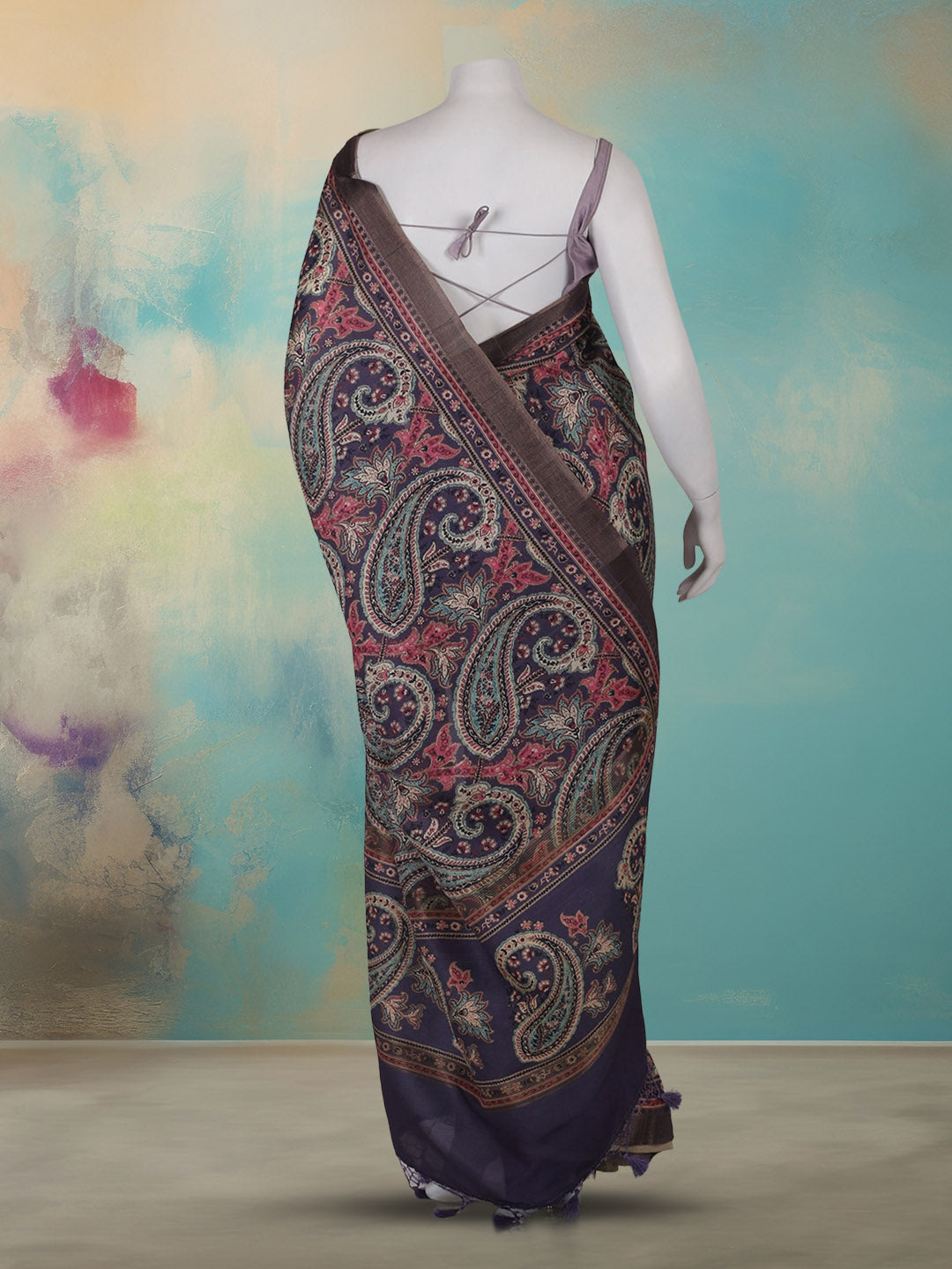Printed Tussar Saree