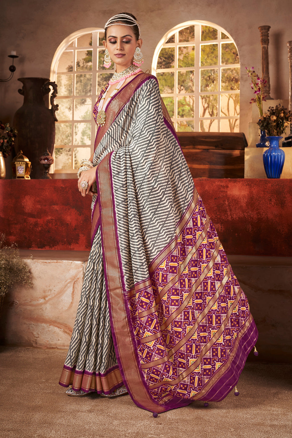 Digital Printed Art Silk Saree