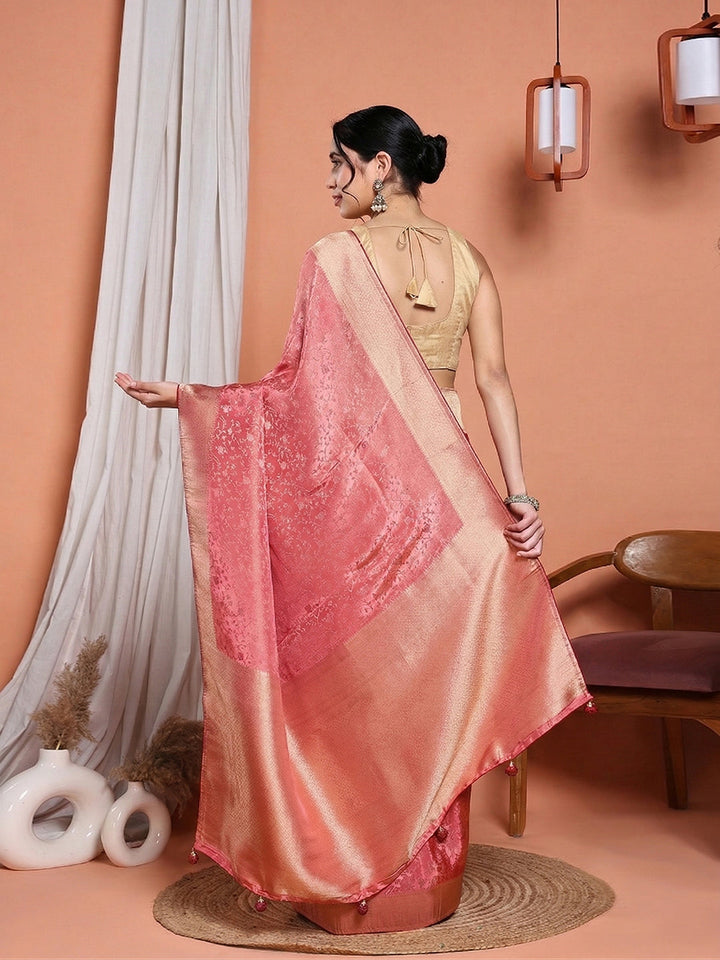Woven Design Satin Saree