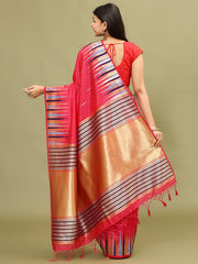 Zari Border Woven Handloom Saree