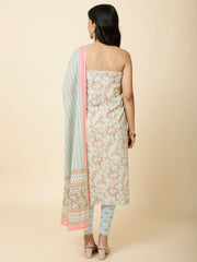 Printed Cotton Unstitched Suit Piece With Dupatta