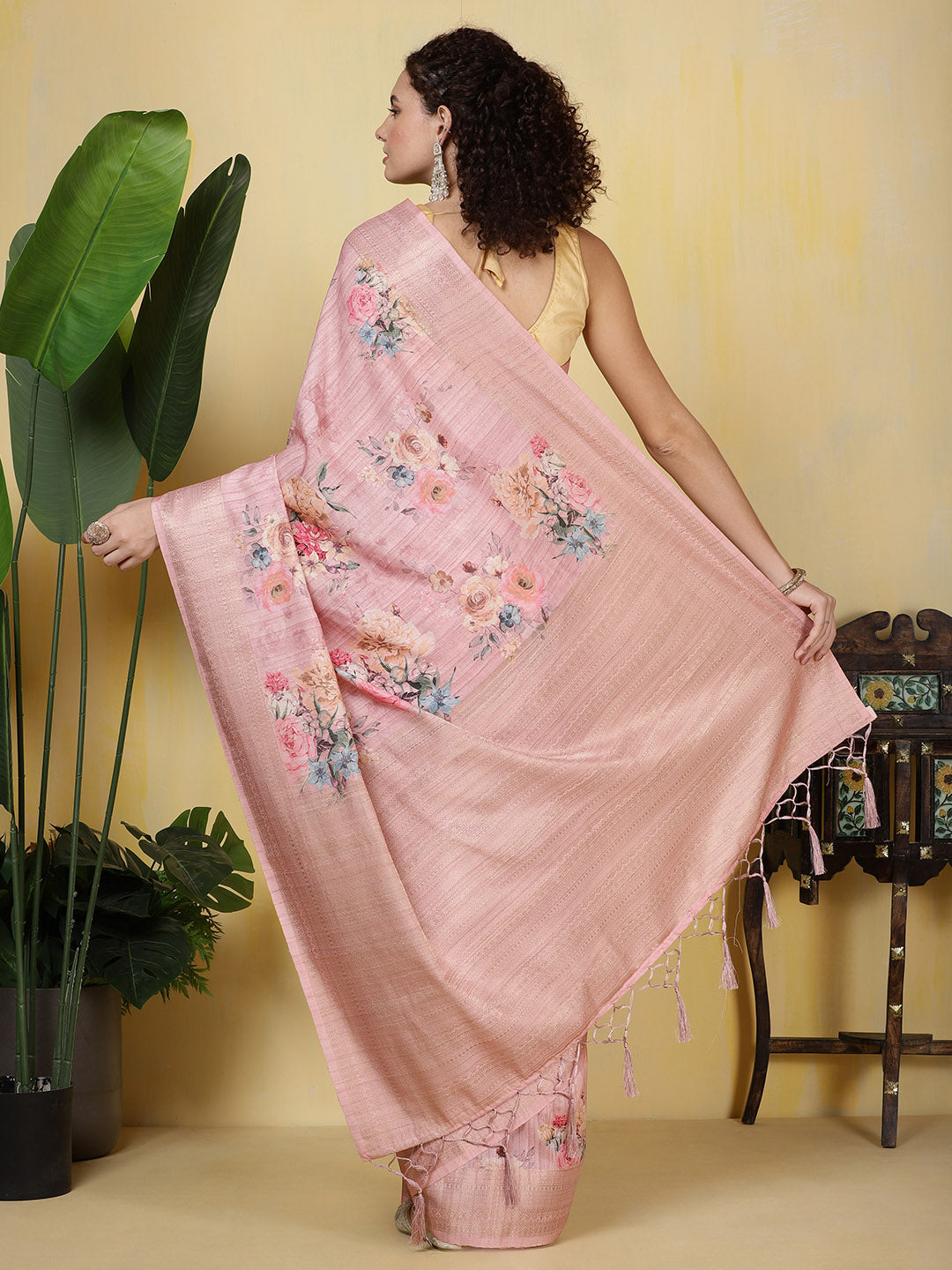 Digital Printed Tussar Saree