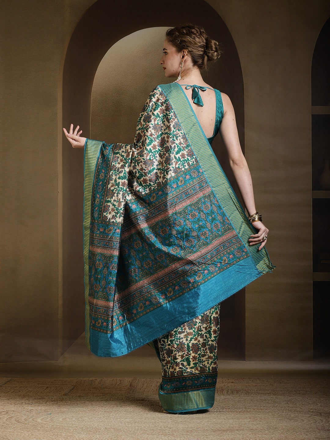 Digital Printed Art Silk Saree