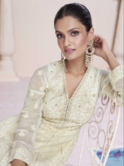 Embroidered Sequin Georgette Gown Anarkali Gown Long Length