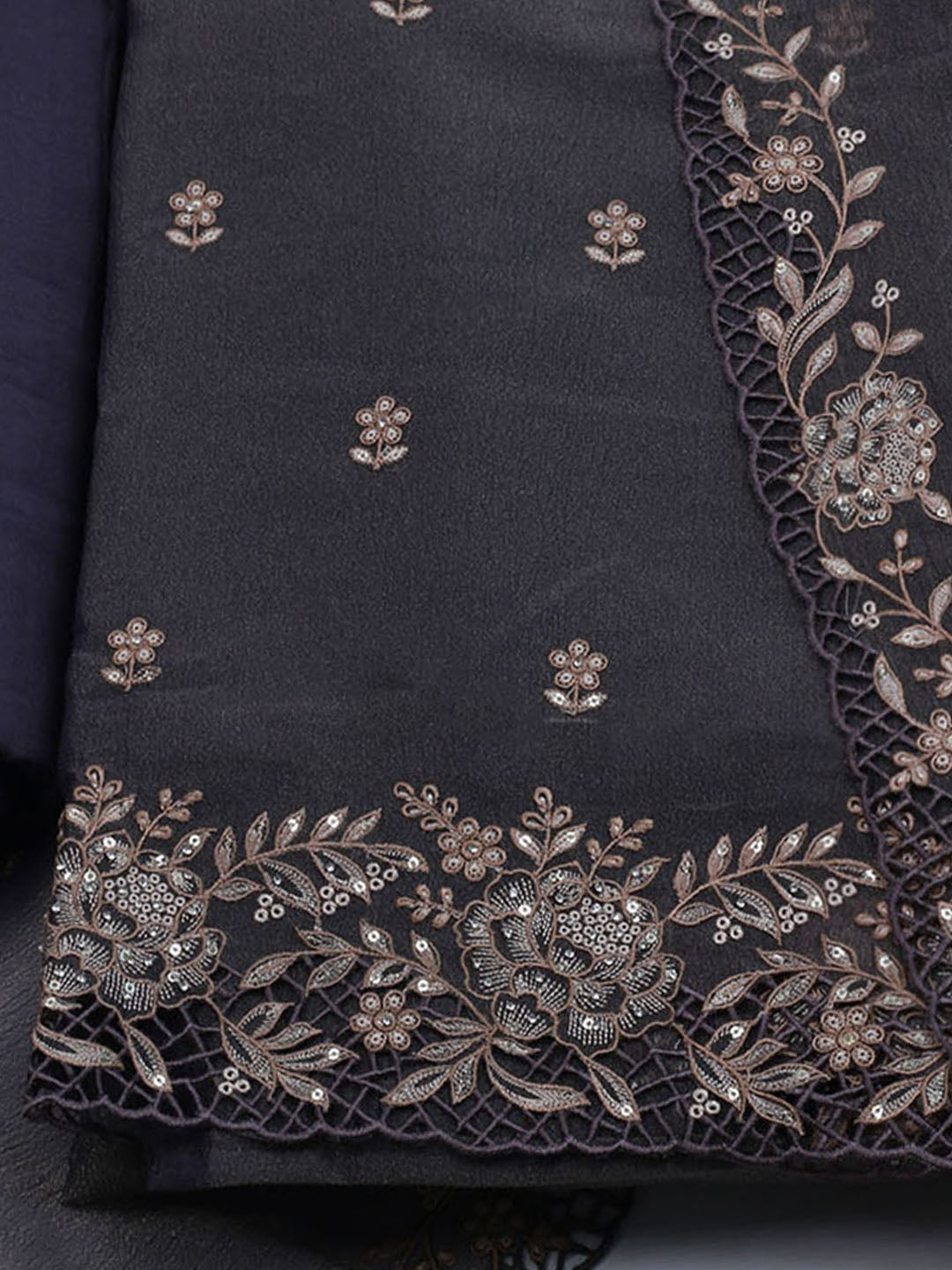 Embroidered Tissue Unstitched Suit With Dupatta