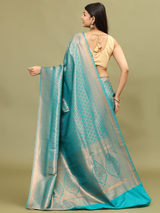 Zari Jaal Woven Handloom Saree