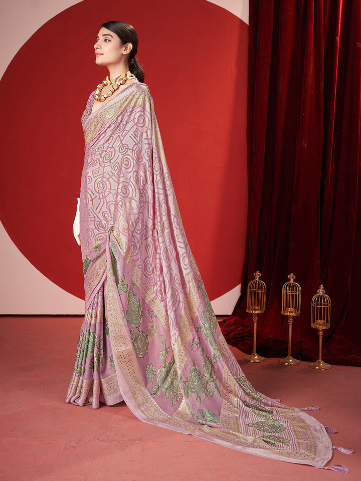 Zari Border Georgette Saree