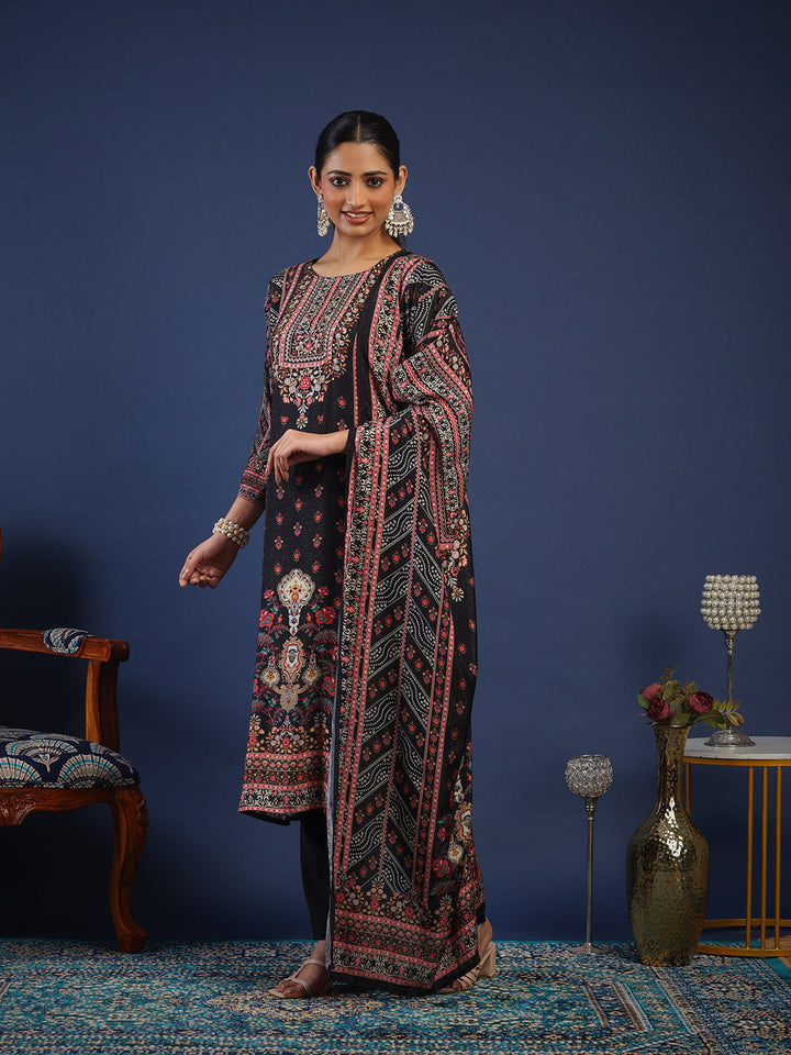 Printed Muslin Kurta With Pant &amp; Dupatta