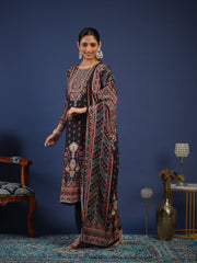 Printed Muslin Kurta With Pant & Dupatta