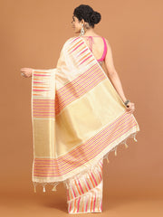 Plain Zari Border Art Silk Saree