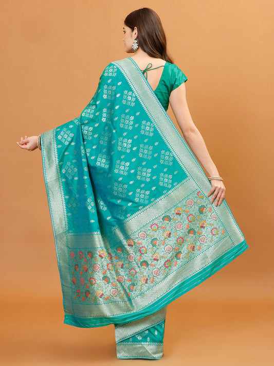 Zari Border Banarasi Woven Saree