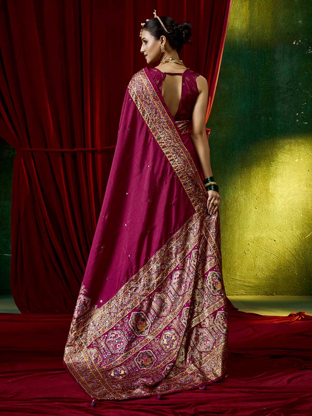 Zari Border Art Silk Saree