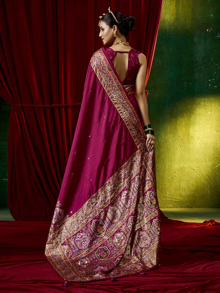 Zari Border Art Silk Saree