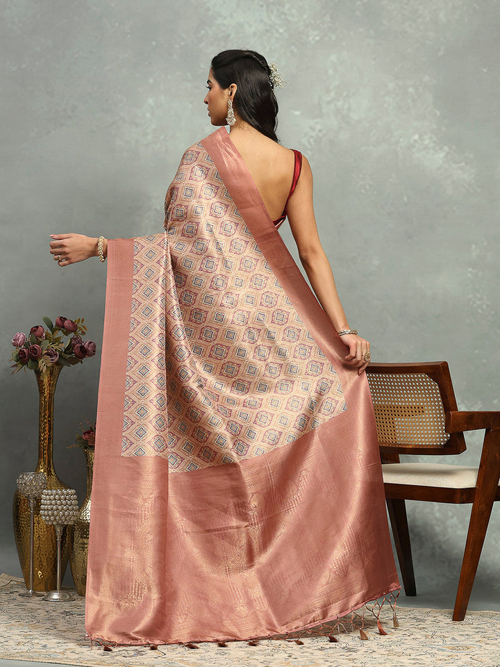 Digital Printed Art Silk Saree
