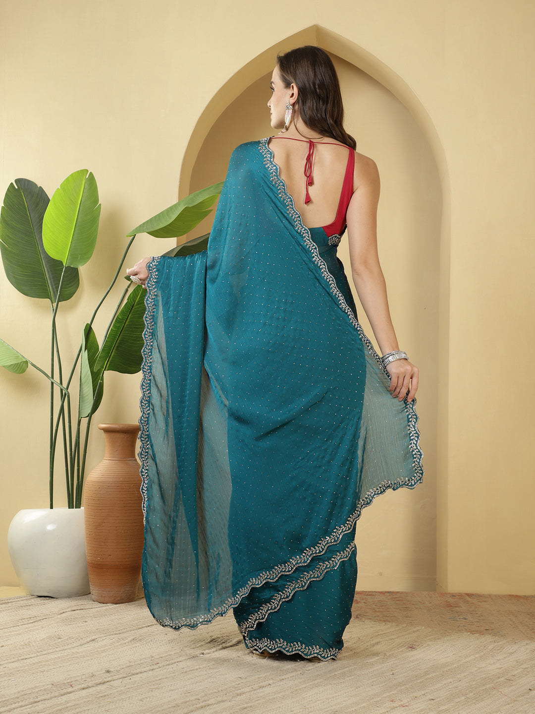 Digital Printed Chiffon Saree