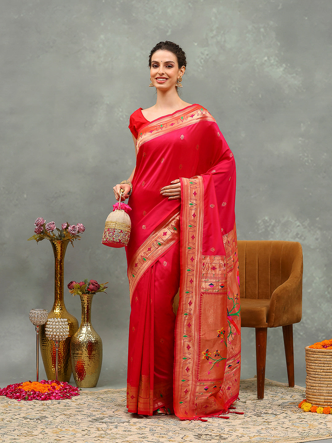 Embroidered Cotton Blend Saree