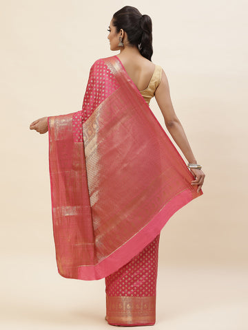 Zari Booti Woven Handloom Saree