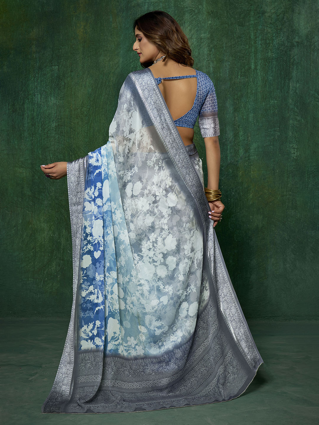 Printed Georgette Saree