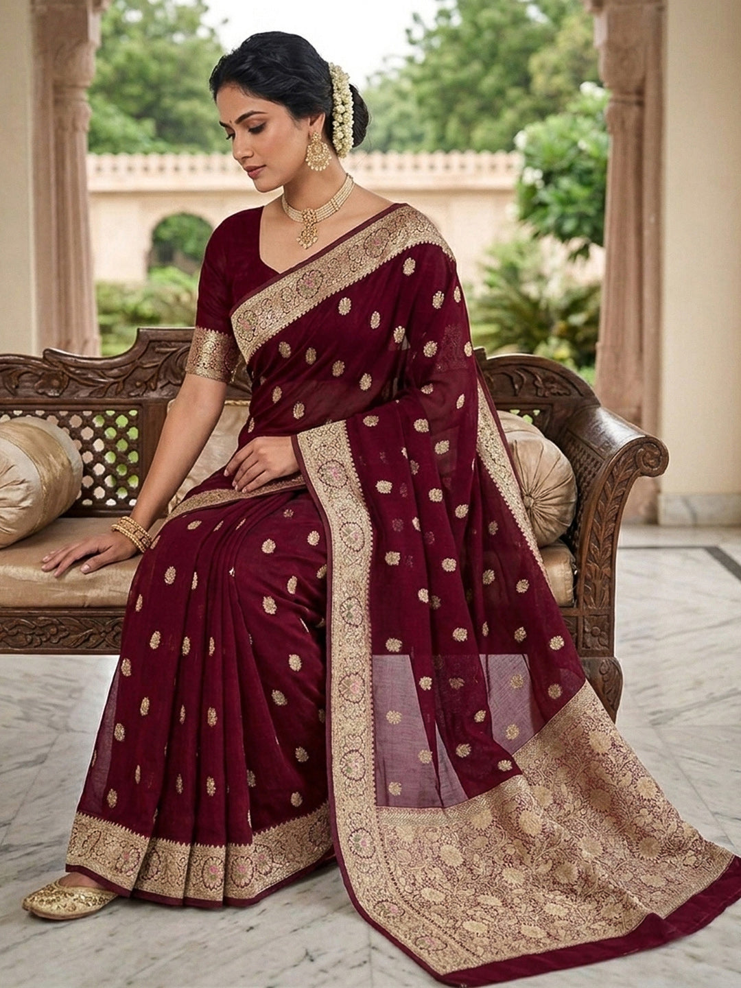 Zari Woven Art Silk Saree