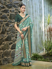 Digital Printed Art Silk Saree