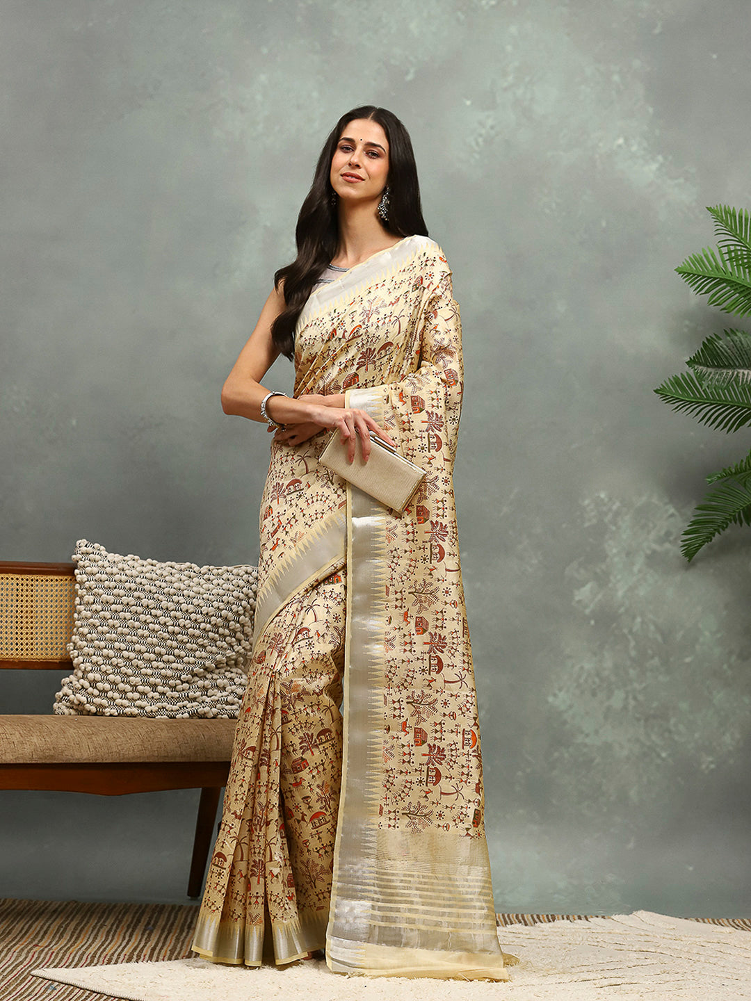 Digital Printed Art Silk Saree