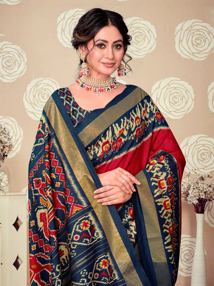 Printed Art Silk Saree